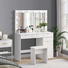 White Dressing Table with LED