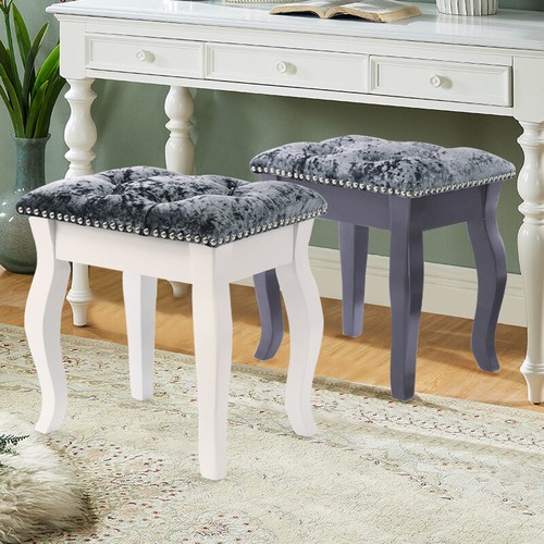 Wood dressing table - wood, stool