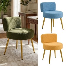 Teddy Fleece Vanity Stool