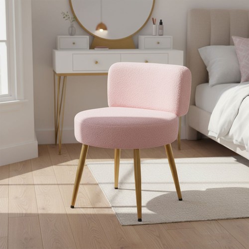 Pink makeup seat plush teddy - pink,