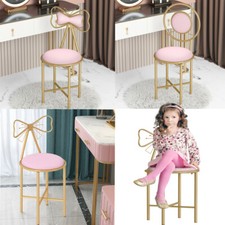 1/2x Pink Velvet Vanity Stool