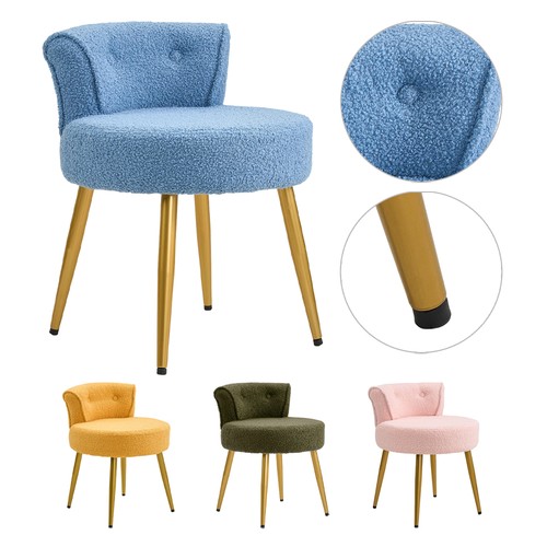 Teddy fleece vanity stool - teddy,